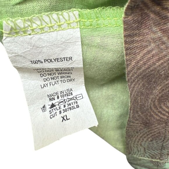DRESSBARN Boho Top XL Green Print Tee 3/4 Sleeve St Patricks Day - Picture 8 of 8